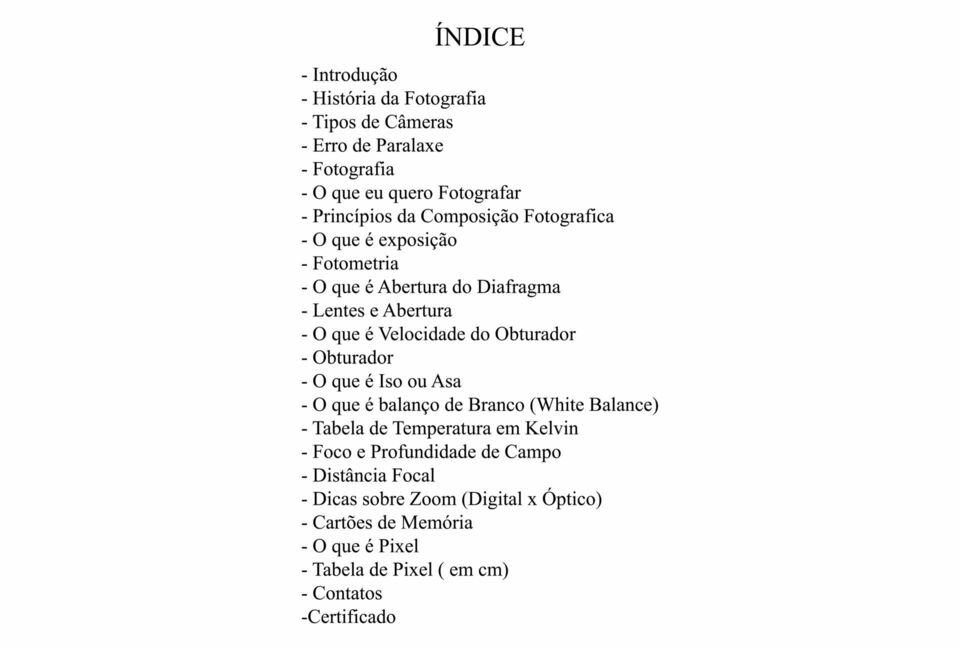 Curso de Fotografia 2026